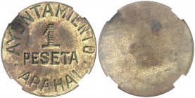 Arahal (Sevilla). 1 peseta. (AC. 41). Encapsulada. EBC.
