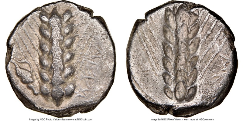 LUCANIA. Metapontum. Ca. 470-440 BC. AR stater (17mm, 7.47 gm, 12h). NGC Choice ...