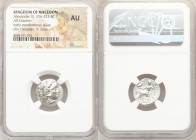 MACEDONIAN KINGDOM. Alexander III the Great (336-323 BC). AR drachm (17mm, 12h). NGC AU. Posthumous issue of 'Colophon', ca. 310-301 BC. Head of Herac...