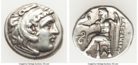 MACEDONIAN KINGDOM. Alexander III the Great (336-323 BC). AR drachm (18mm, 4.20 gm, 11h). VF. Early posthumous issue of Lampsacus, ca. 323-317 BC. Hea...