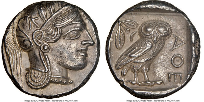 ATTICA. Athens. Ca. 440-404 BC. AR tetradrachm (25mm, 17.21 gm, 11h). NGC Choice...