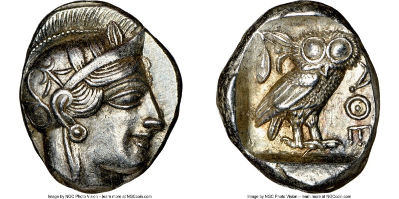 ATTICA. Athens. Ca. 440-404 BC. AR tetradrachm (26mm, 17.21 gm, 12h). NGC Choice...
