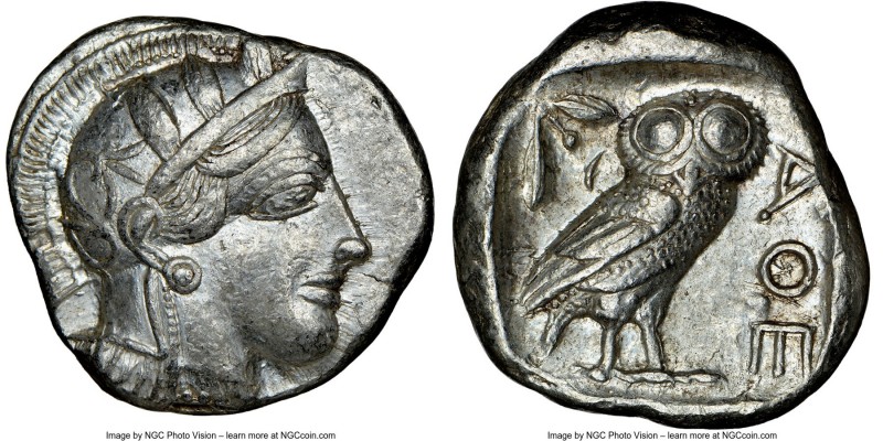 ATTICA. Athens. Ca. 440-404 BC. AR tetradrachm (25mm, 17.18 gm, 9h). NGC AU 5/5 ...