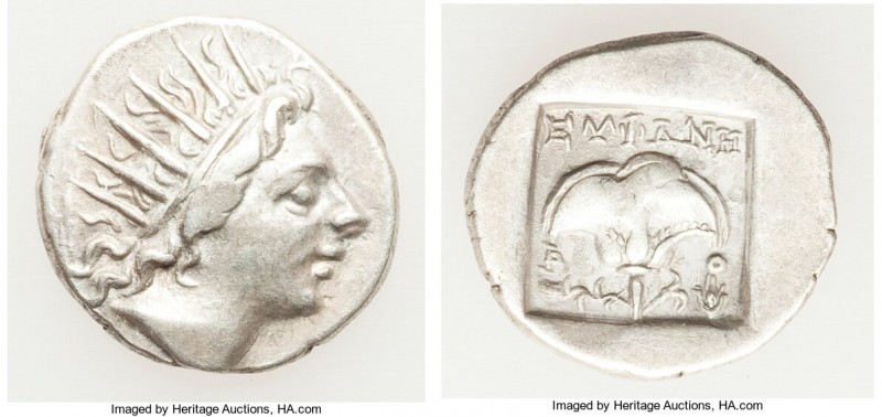 CARIAN ISLANDS. Rhodes. Ca. 88-84 BC. AR drachm (15mm, 2.41 gm, 11h). Choice VF....