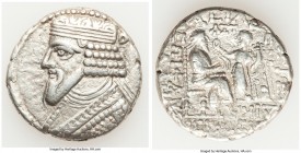 PARTHIAN KINGDOM. Gotarzes II (ca. AD 44-51). BI tetradrachm (27mm, 13.42 gm, 12h). About VF, die shift. Seleucia on the Tigris, dated Seleucid Era 36...