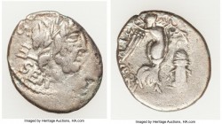 L. Rubrius Dossenus (ca. 87 BC). AR quinarius (15mm, 1.71 gm, 2h). Choice Fine. Rome. DOS-SEN, laureate head of Neptune right, trident over left shoul...
