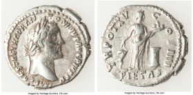 Antoninus Pius (AD 138-161). AR denarius (19mm, 3.96 gm, 7h). Fine. Rome, AD 150-151. IMP CAES T AEL HADR AN-TONINVS AVG PIVS P P, laureate head of An...