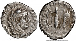 Commodus (AD 177-192). AR denarius (18mm, 7h). NGC XF, flan flaw. Rome, AD 191-192. L AEL AVREL COMM AVG P FEL, head of Commodus right, wearing lion's...