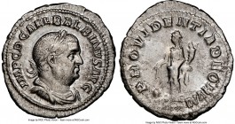 Balbinus (April-July AD 238). AR denarius (21mm, 3.55 gm, 5h). NGC AU 3/5 - 4/5 Fine Style. Rome. IMP C D CAE L BALBINVS AVG, laureate, draped and cui...