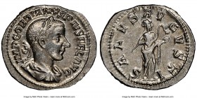 Gordian III (AD 238-244). AR denarius (21mm, 2.76 gm, 12h). NGC Choice AU 5/5 - 4/5. Rome, summer AD 241. IMP GORDIANVS PIVS FEL AVG, laureate, draped...