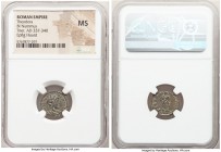 Theodora (AD 305-306). AE4 or BI nummus (16mm, 12h). NGC MS. Trier, 1st officina, before April AD 340. FL MAX THEO-DORAE AVG, diademed bust of Theodor...