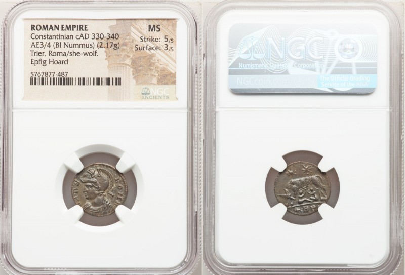 Constantinople Commemorative (ca. AD 330-340). AE3 or BI nummus (17mm, 2.17 gm, ...