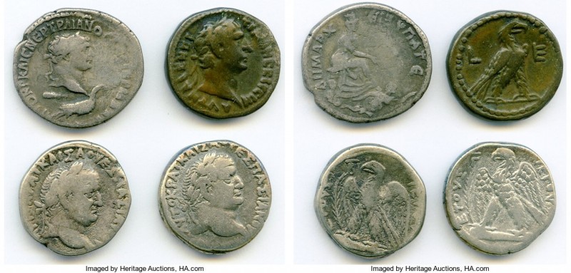 ANCIENT LOTS. Roman Provincial. AD 1st-2nd century. Lot of four (4) AR/BI tetrad...