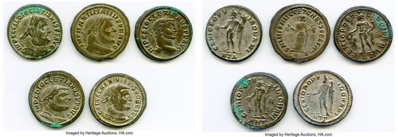 ANCIENT LOTS. Roman Imperial. Tetrarchic Period (AD 3rd-4th centuries). Lot of f...