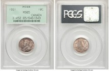 George V 10 Cents 1931 MS65 PCGS, Royal Canadian mint, KM23a. Mottled toning in shades of rose-gold and plum. 

HID09801242017

© 2020 Heritage Au...