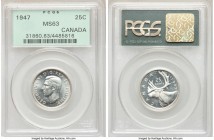 George VI 25 Cents 1947 MS63 PCGS, Royal Canadian mint, KM35. Semi-Prooflike and without toning. 

HID09801242017

© 2020 Heritage Auctions | All ...