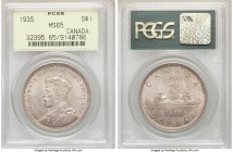 George V Dollar 1935 MS65 PCGS, Royal Canadian mint, KM30. First year of type. 

HID09801242017

© 2020 Heritage Auctions | All Rights Reserved