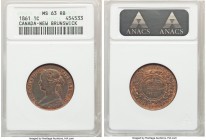3-Piece Lot of Certified Assortered Cents ANACS, 1) New Brunswick. Victoria 1861 Cent - MS63 Red and Brown, KM6 2) Victoria 1893 Cent - MS64 Red and B...