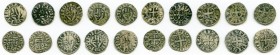10-Piece Lot of Uncertified Assorted Deniers ND (12th-13th Century) VF, Includes (8) Besançon, and (2) Louis IX. Average size 18mm. Average weight 0.9...