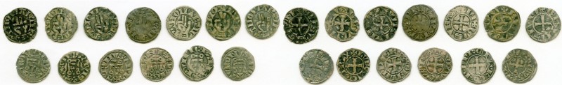 13-Piece Lot of Uncertified Assorted Deniers ND (12th-13th Century) VF, Includes...