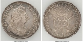 Louis XIV Ecu 1701 VF, KM329.x (mm illegible), Jones-1820. 42.4mm. 27.06gm. Comes with detailed collector and auction tags. 

HID09801242017

© 20...