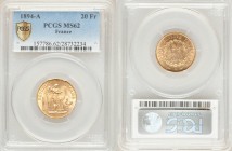 Republic gold 20 Francs 1894-A MS62 PCGS, Paris mint, KM825. Cartwheel luster. 

HID09801242017

© 2020 Heritage Auctions | All Rights Reserved