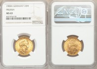 Prussia. Wilhelm II gold 20 Mark 1900-A MS63 NGC, Berlin mint, KM521, Fr-3831. AGW 0.2305 oz.

HID09801242017

© 2020 Heritage Auctions | All Righ...