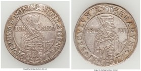 Saxony. Johann Georg I "Reformation Centennial" 1/4 Taler 1617 XF (Mount Removed, Scratches), Dresden mint, KM96. 29.7mm. 7.12gm. 

HID09801242017
...