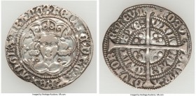 Henry VI (1st Reign, 1422-1461) Groat ND (1422-1430) VF, Calais mint, Pierced cross mm, Annulet issue, S-1836. 27.5mm. 3.70gm. Includes collector tag....