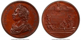 Oliver Cromwell bronzed copper Specimen "Memorial" Medal 1658-Dated (c. 1731) SP63 PCGS, Eimer-203. 38mm. By J. Dassier. This piece from a series of m...