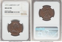 George III 1/2 Penny 1771 MS62 Brown NGC, KM601, S-3774, Jones-419. Includes detailed collector tag. 

HID09801242017

© 2020 Heritage Auctions | ...