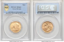 Victoria gold Sovereign 1894 MS63 PCGS, KM785, S-3874. AGW 0.2355 oz. 

HID09801242017

© 2020 Heritage Auctions | All Rights Reserved