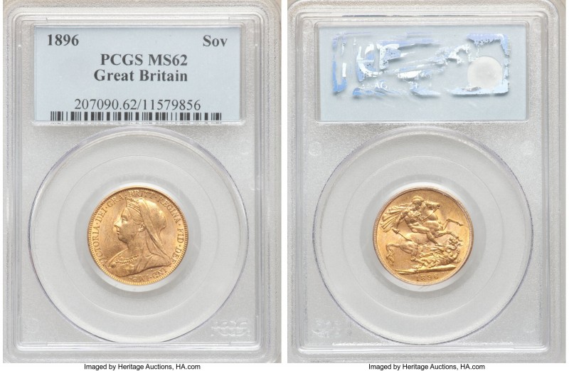 Victoria gold Sovereign 1896 MS62 PCGS, KM785, S-3874. AGW 0.2355 oz. 

HID098...