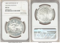 Confederation "Lugano Shooting Festival" 5 Francs 1883 MS64 NGC, KM-XS16.

HID09801242017

© 2020 Heritage Auctions | All Rights Reserved