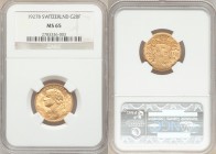 Confederation gold 20 Francs 1927-B MS65 NGC, Bern mint, KM35.1.

HID09801242017

© 2020 Heritage Auctions | All Rights Reserved