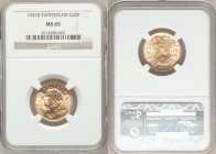 Confederation gold 20 Francs 1947-B MS65 NGC, Bern mint, KM35.2. AGW 0.1867 oz. 

HID09801242017

© 2020 Heritage Auctions | All Rights Reserved