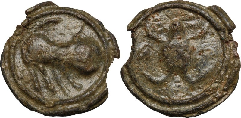 Celtic World. Cisalpine Gaul. (?). Potin Tessera or token, 2nd-1st century BC. L...