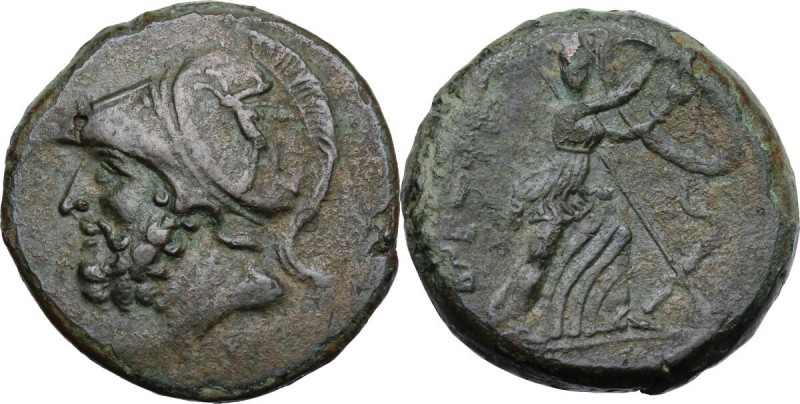 Greek Italy. Bruttium, Brettii. AE Double (Didrachm). Final issue, 208-203 BC. H...