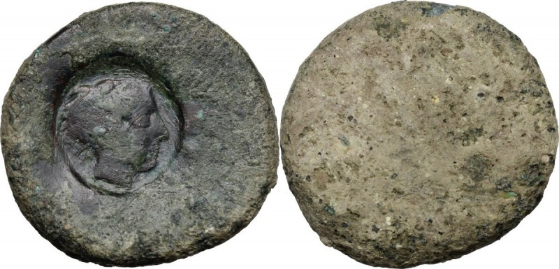 Sicily. Akragas. Punic Occupation (c. 405-392 BC). AE Countermarked Hemilitron, ...