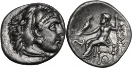Continental Greece. Kings of Macedon. Antigonos I Monophtalmos as Strategos of Asia (320-305 BC). AR Drachm in the name of Alexander III, Sardes mint....