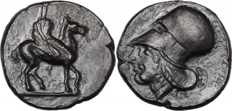 Continental Greece. Corinthia, Corinth. AR Stater, c. 405-345 BC. Pegasos standi...