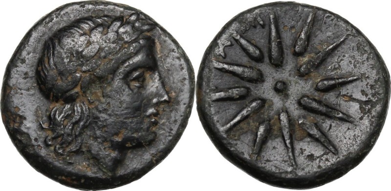 Greek Asia. Mysia, Gambreion. AE 17 mm 4th century BC. Laureate head of Apollo r...