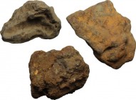 Aes Premonetale. Aes Rude. Lot of three (3) bronze lumps. Central Italy, 8th-4th century BC. Vecchi ICC 1; Haeberlin pl. 1, 10-13. AE. g. 96.3; g. 74....
