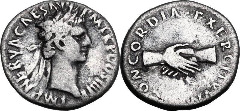 Nerva (96-98). AR Denarius, 97 AD. IMP NERVA CAES AVG PM TR P COS III P P. Laure...