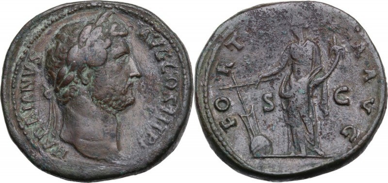 Hadrian (117-138). AE Sestertius, 134-138 AD. HADRIANVS AVG COS III PP. Laureate...