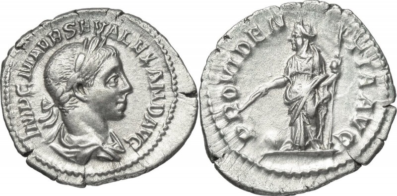 Severus Alexander (222-235). AR Denarius, 222-228 AD. IMP C M AVR SEV ALEXAND AV...