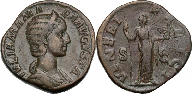 Julia Mamaea, mother of Severus Alexander (died 235 AD). AE Sestertius. IVLIA MA...