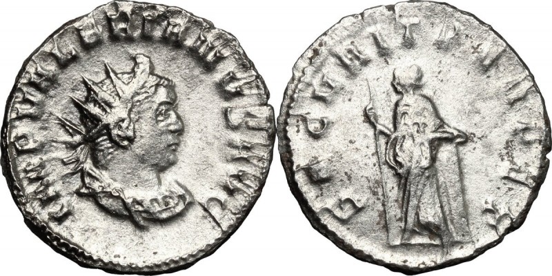 Valerian I (253-260). AR Antoninianus, 258 AD, Mediolanum mint. IMP VALERIANVS A...