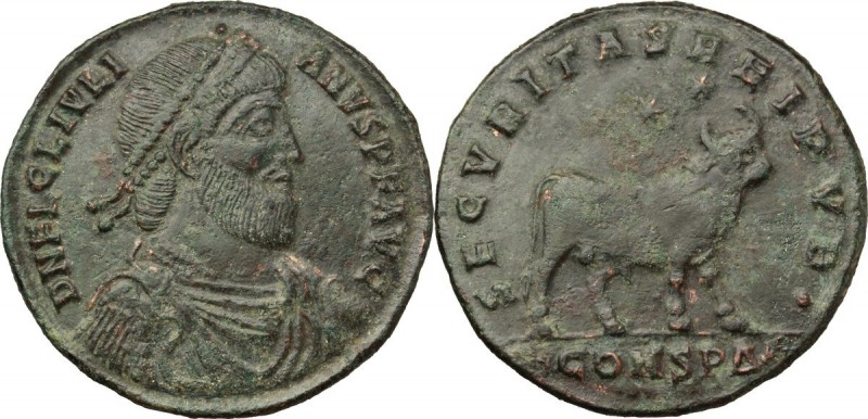 Julian II (360-363). AE 28 mm. Constantinople mint. DN FL CL IVLIANVS PF AVG. Pe...