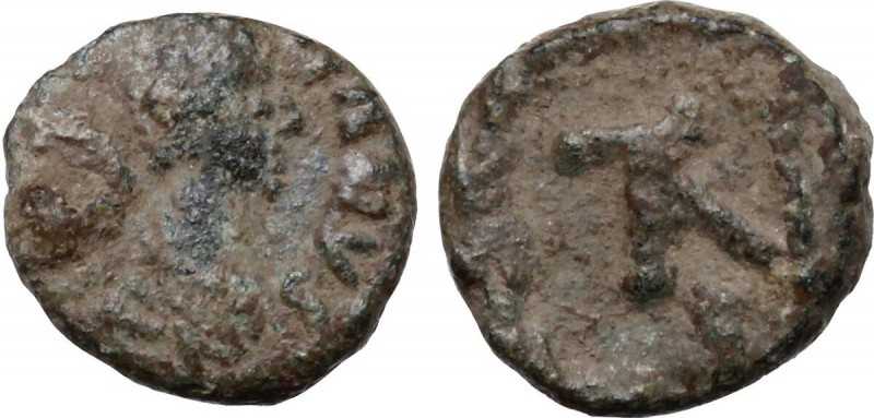 Justinian I (527-565). AE Nummus, Uncertain mint (Ravenna or Constantinopolis?)....